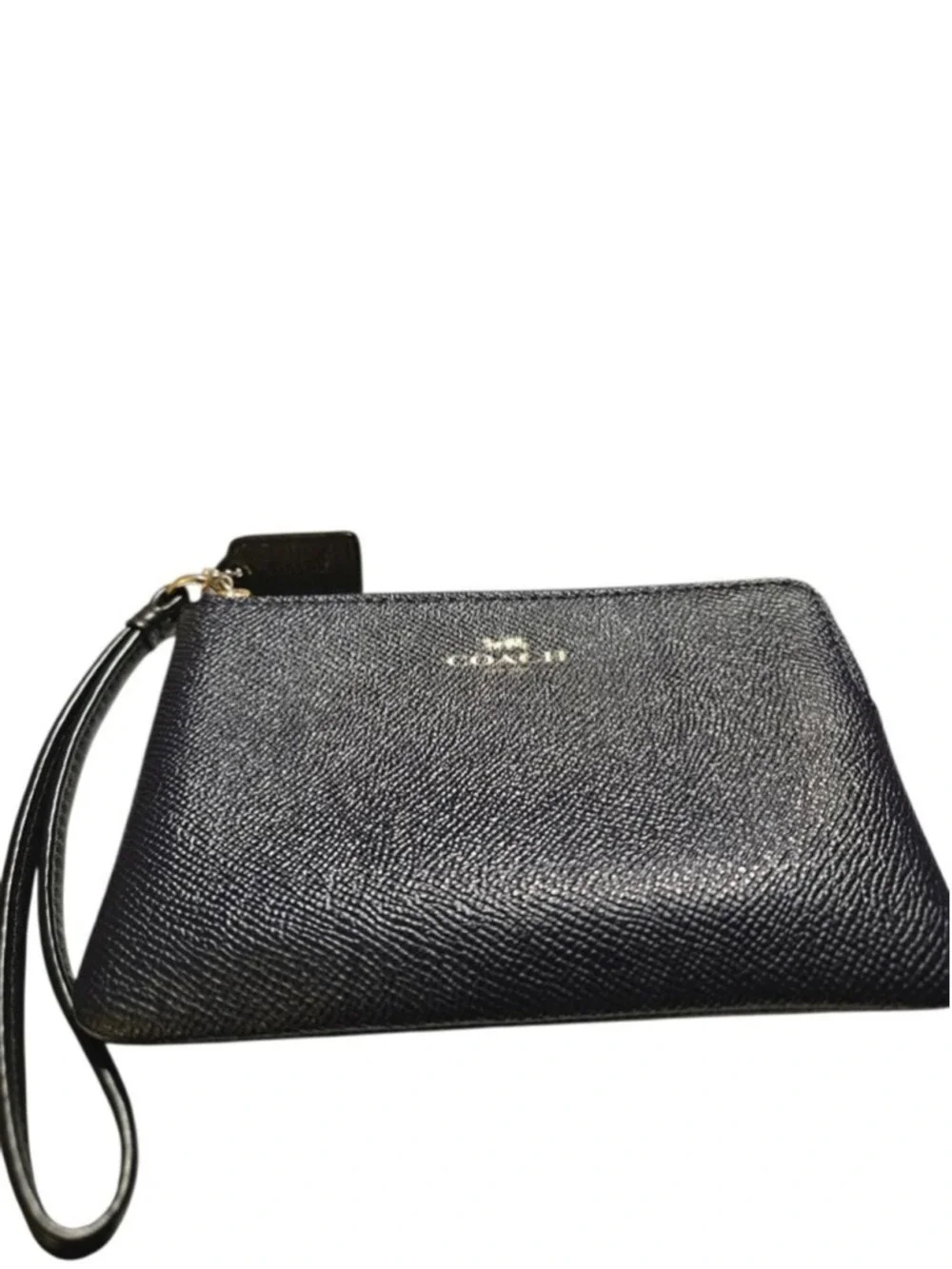 Coach Navy Blue Leather Wristlet One Size